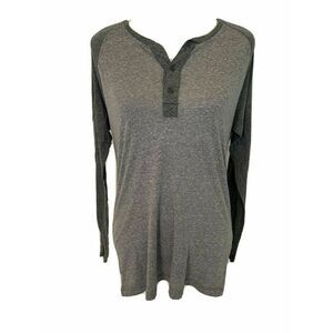 Splendid Mills Womens Solid Gray Long Sleeve Top T Shirt Medium